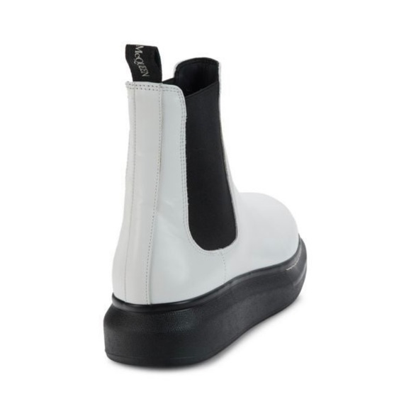 Men’s Size 10.5 (Euro Sz 43.5) Alexander McQueen Platform Leather Chelsea Boots - Picture 6 of 17